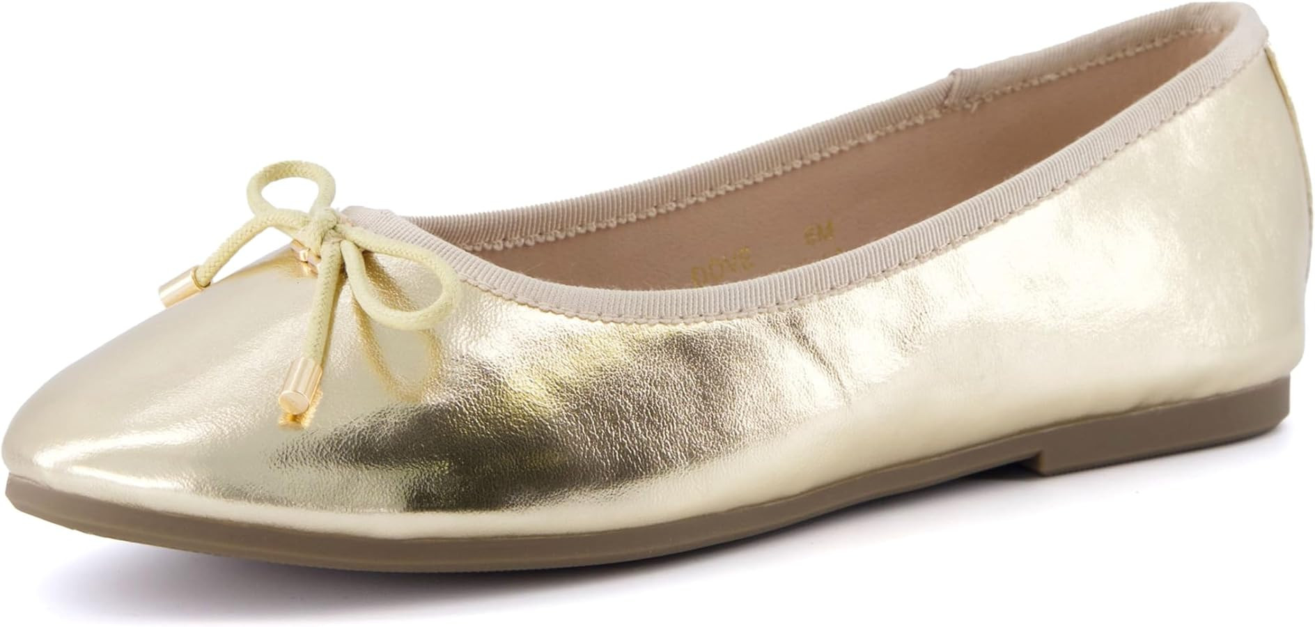 CUSHIONAIRE Women's Dove Bling Bow Flat with +Memory Foam, Wide Widths Available | Amazon (US)