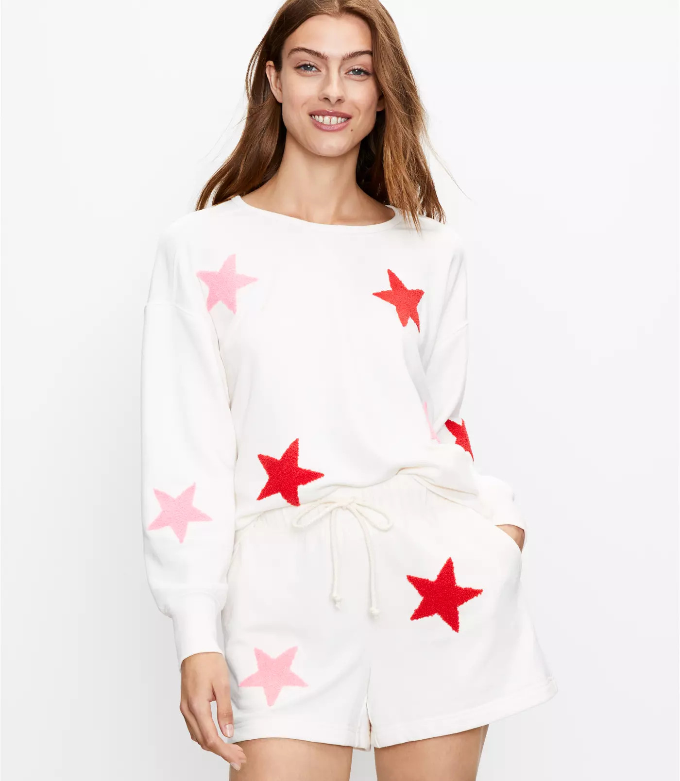 Lou & Grey Star Cozy Cotton Terry Sweatshirt | LOFT