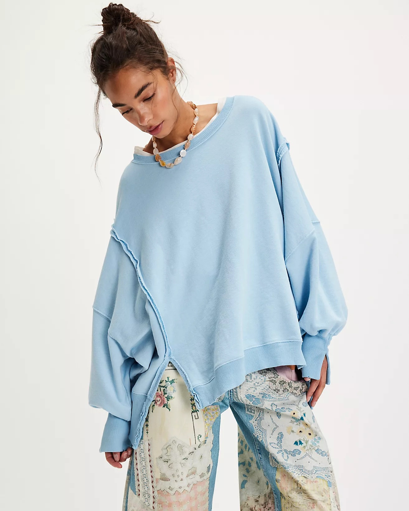 Effortlessly relaxed and endlessly stylish — this Free People oversized sweatshirt in dream blue is the ultimate blend of comfort and cool. With its slouchy fit, raw edge details, and laid-back vibe, it’s perfect for pairing with your favorite patchwork jeans or leggings. A must-have for cozy days or creative outfits💙✨

#LTKStyleTip #LTKGiftGuide