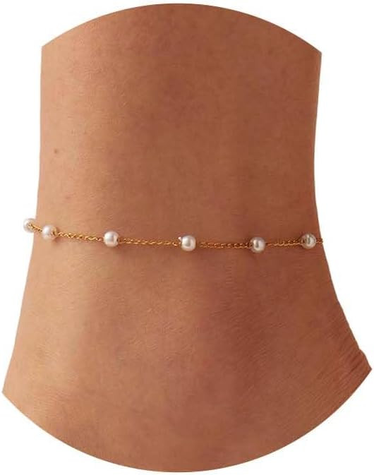 Gold Ankle Bracelets for Women Waterproof Stainless Steel | Amazon (US)