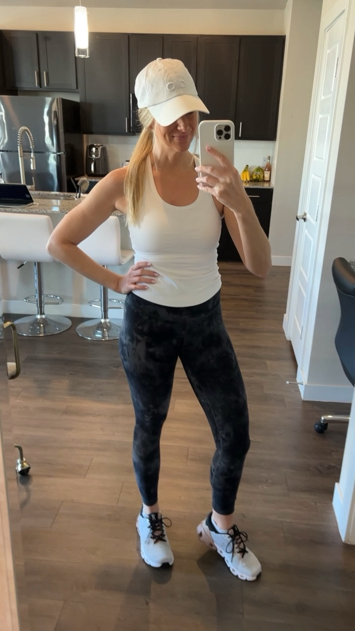 Grab these tie dye lululemon leggings for a subtle pop if you like more of a neutral look. #workout #leggings 

#LTKfit