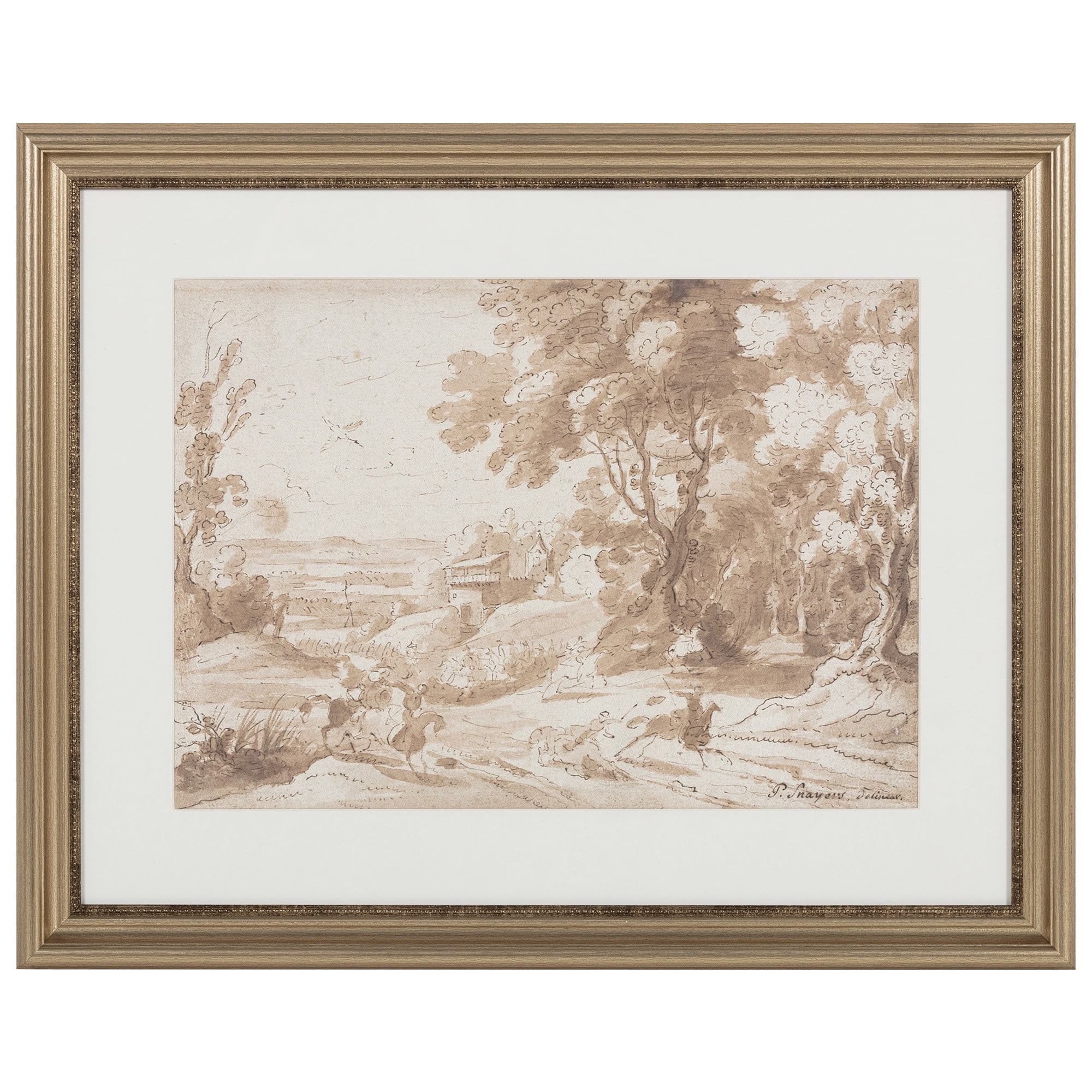 My Texas House Lndscp with Horsemen Framed Art 20x16 | Walmart (US)