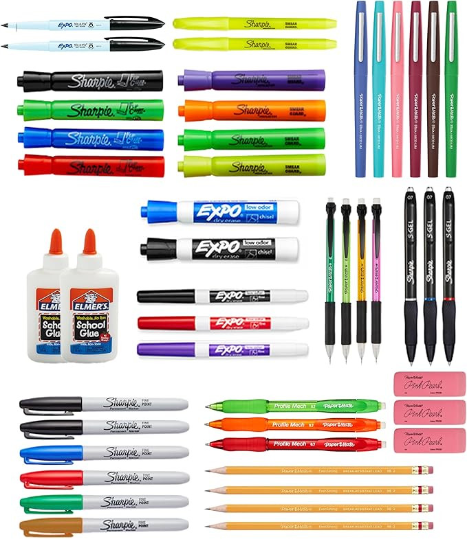 Sharpie School Supplies Variety Pack, BTS Teacher Pack, Expo, Paper Mate, Elmer’s Glue Sticks, ... | Amazon (US)