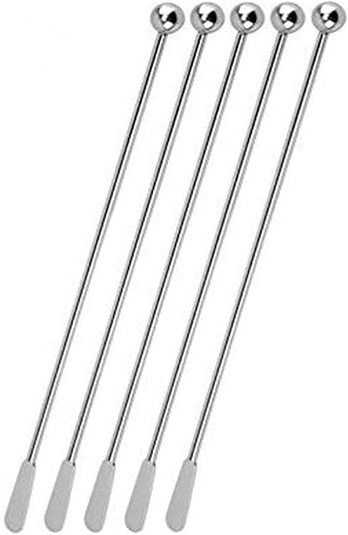 Jsdoin Stainless Steel Coffee Beverage Stirrers Stir Cocktail Drink Swizzle Stick with Small Rect... | Amazon (US)