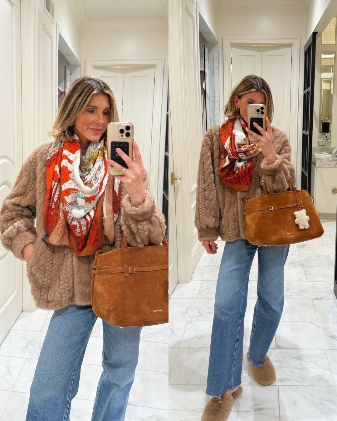 I’m wearing size small in my cardigan — which is a best seller this week — and jeans fit tts.

#LTKootd