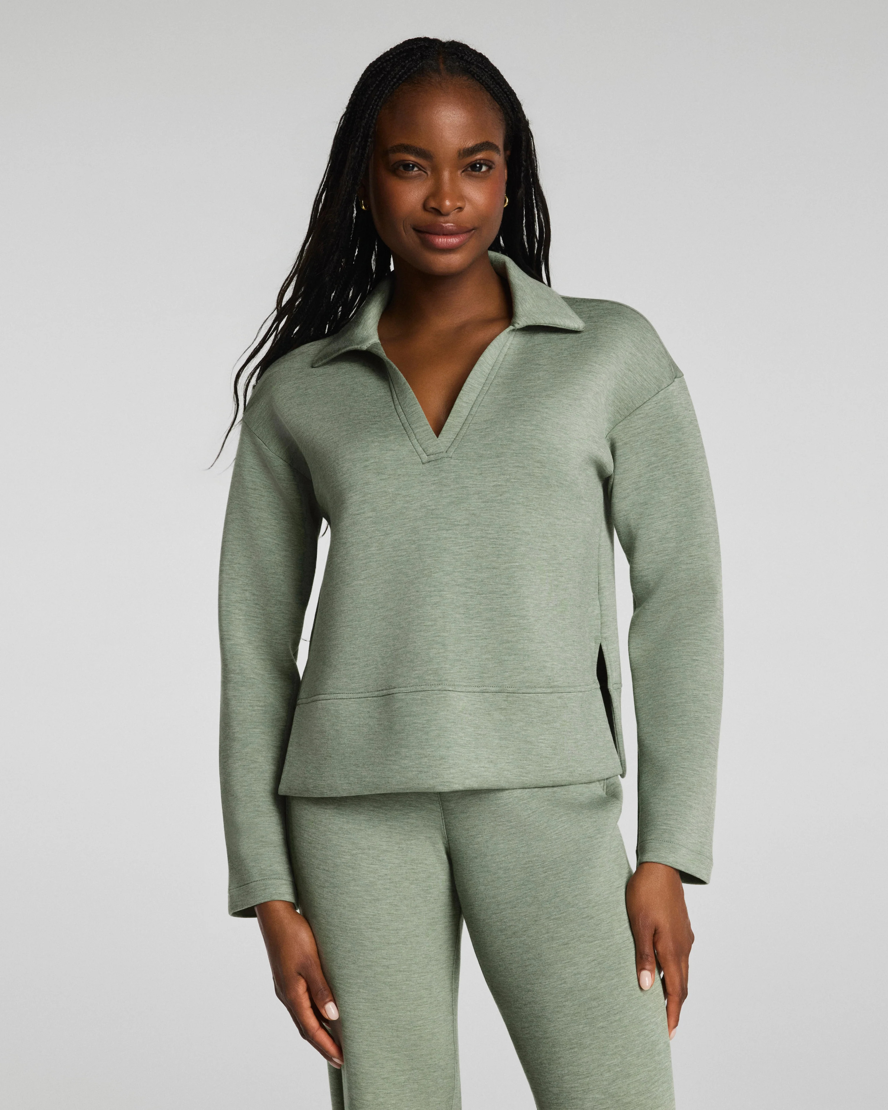 SPANX AirEssentials® Long Sleeve Polo Top | Spanx