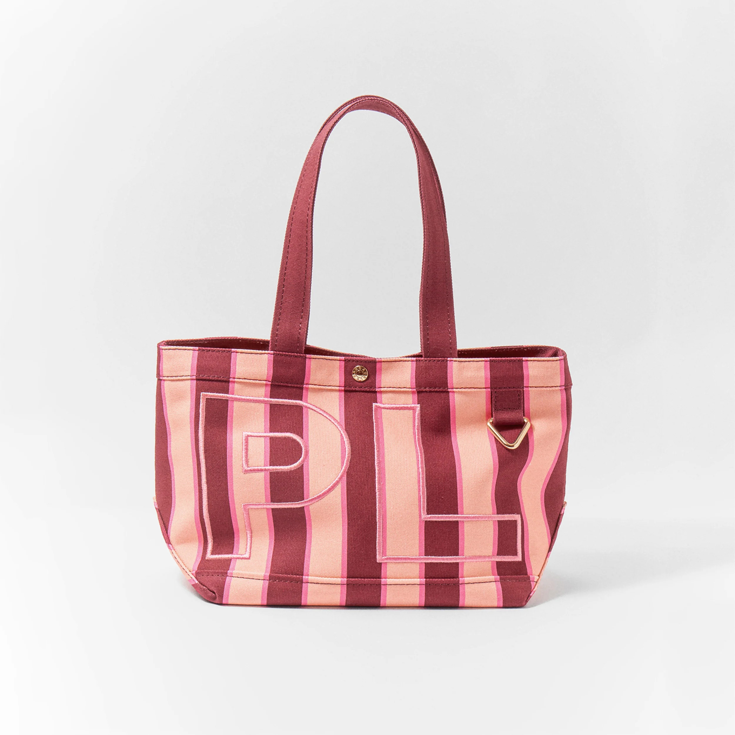 Striped Custom Alpha Tote - Currant | BaubleBar