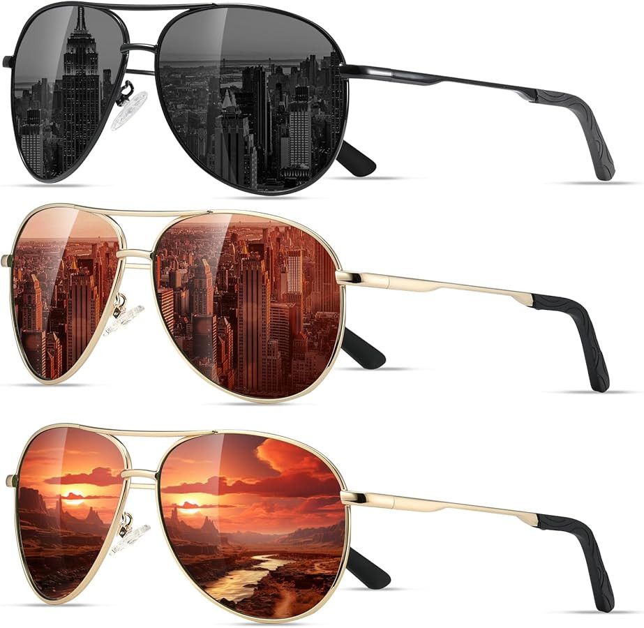 Eiuizah Polarized Aviator Sunglasses for Men Women, Driving Mens Sun Glasses with UV Protection f... | Amazon (US)