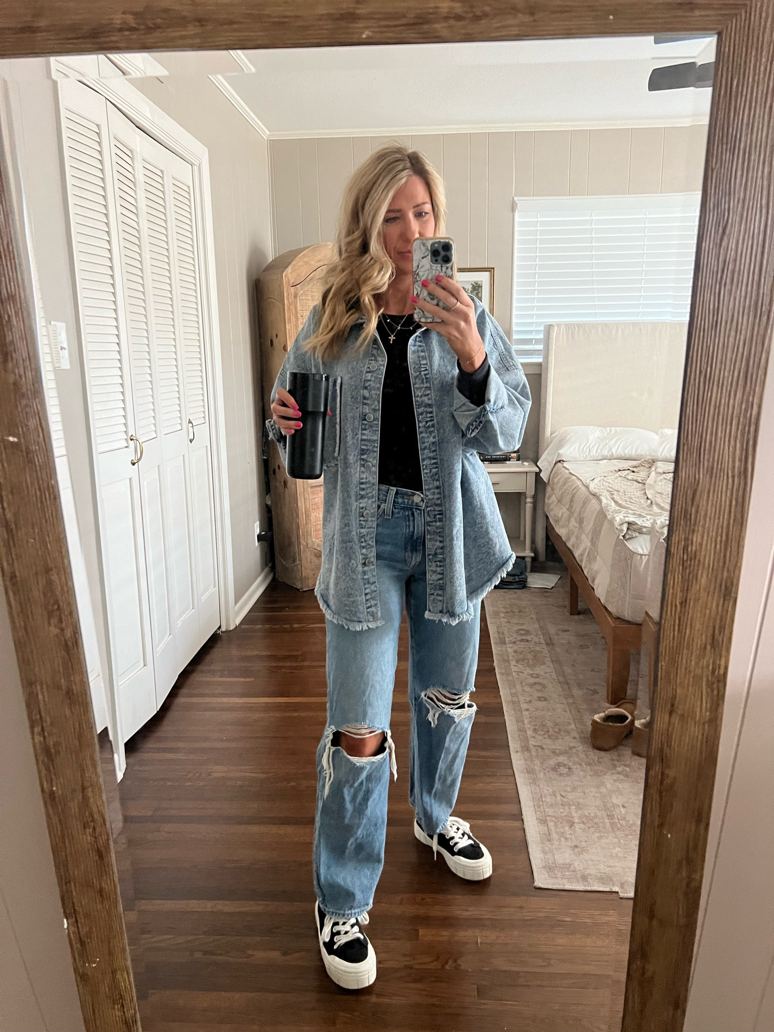 Denim on denim. 

#LTKSpringSale #LTKSeasonal #LTKstyletip