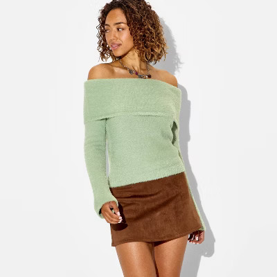 Women's Off the Shoulder Pullover Sweater - Wild Fable™ | Target