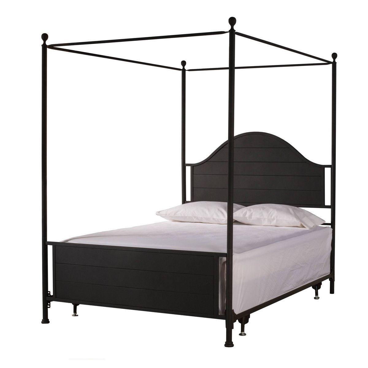 Queen Cumberland Metal Canopy Bed Set Textured Black - Hillsdale Furniture | Target