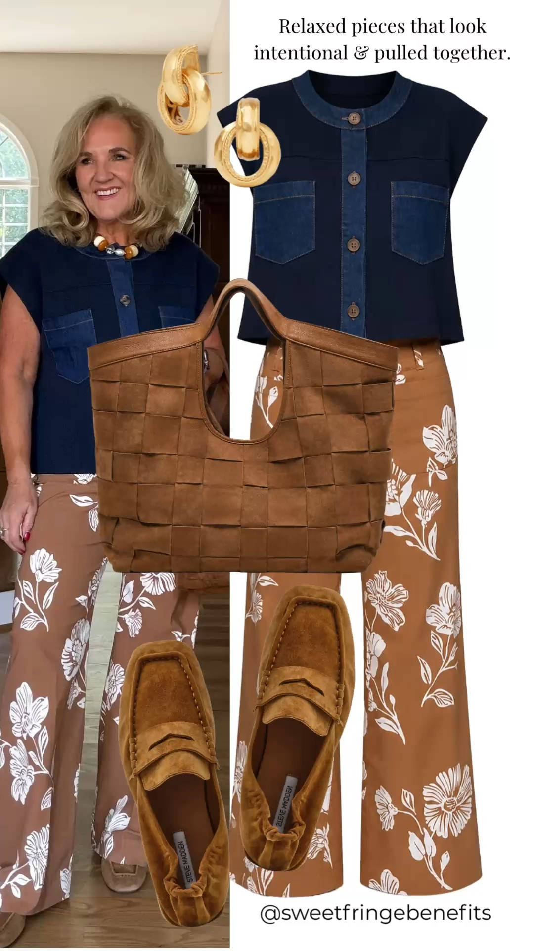 This navy cropped top and floral wide-leg pants are proof that relaxed pieces can still look intentional. The rich navy and warm brown palette feels polished, while the wide-leg silhouette keeps the outfit comfortable and easy.

💡 LTK MADE EASY
❤️ Heart = Support my posts!
🔖 Save = Get sale & restock alerts
📋 Lists = Keep favorites organized
📲 Share = Send lists and products to a friend. Hello, Christmas List!
💬 Comment = Ask me anything about what I'm wearing.:-)

#LTKootd #LTKWorkwear #LTKOver40