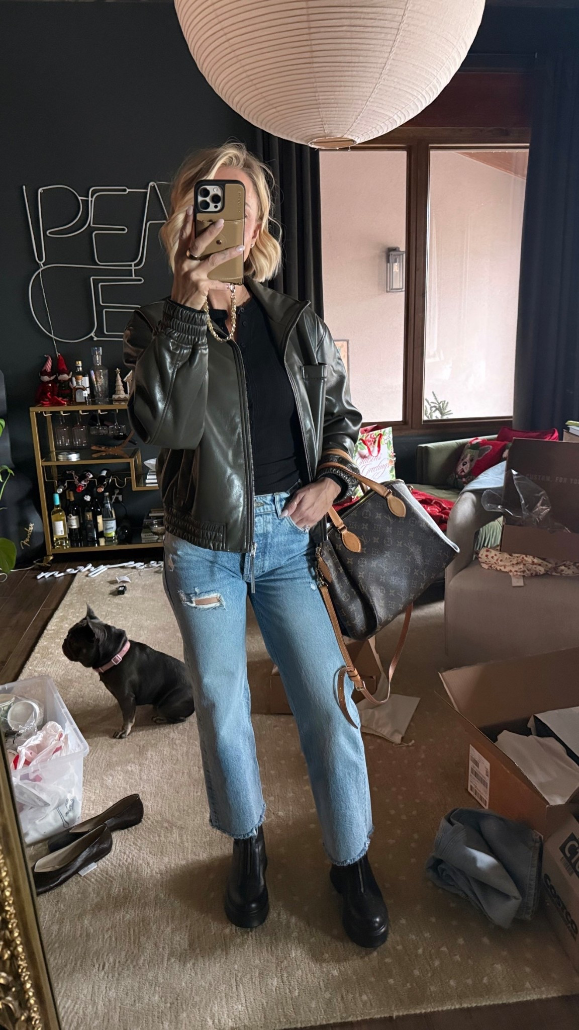 Small jacket 
Tts jeans
Small top
Tts boots

#stevemadden #aritzia #aerie #aninebing #audrey #audreyuhler

#LTKHoliday #LTKootd