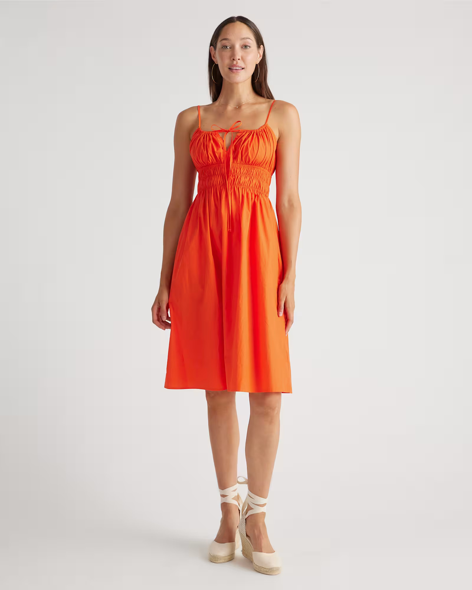 100% Organic Cotton Keyhole Midi Dress | Quince
