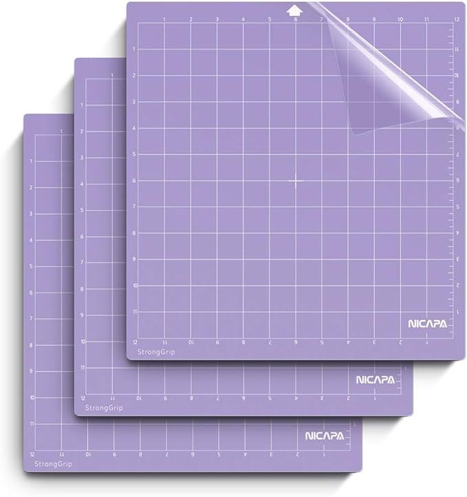 Nicapa Cutting Mat for Silhouette Cameo 3/2/1 Strong-grip,12x12 inch 3pack) Adhesive&Sticky Non-s... | Amazon (US)