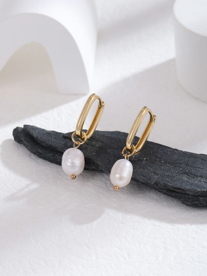 Faux Pearl Decor Drop Earrings | SHEIN