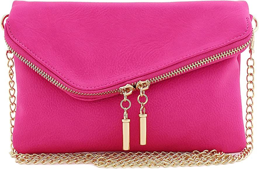 Envelope Wristlet Clutch Crossbody Bag with Chain Strap | Amazon (US)