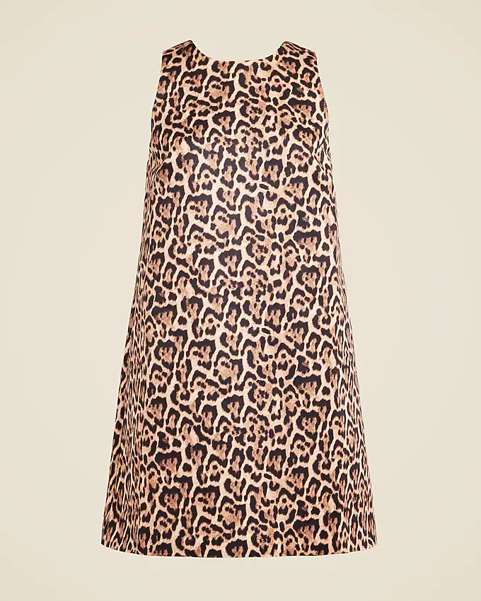 Maxine dress in leopard-print duchesse satin | J. Crew US