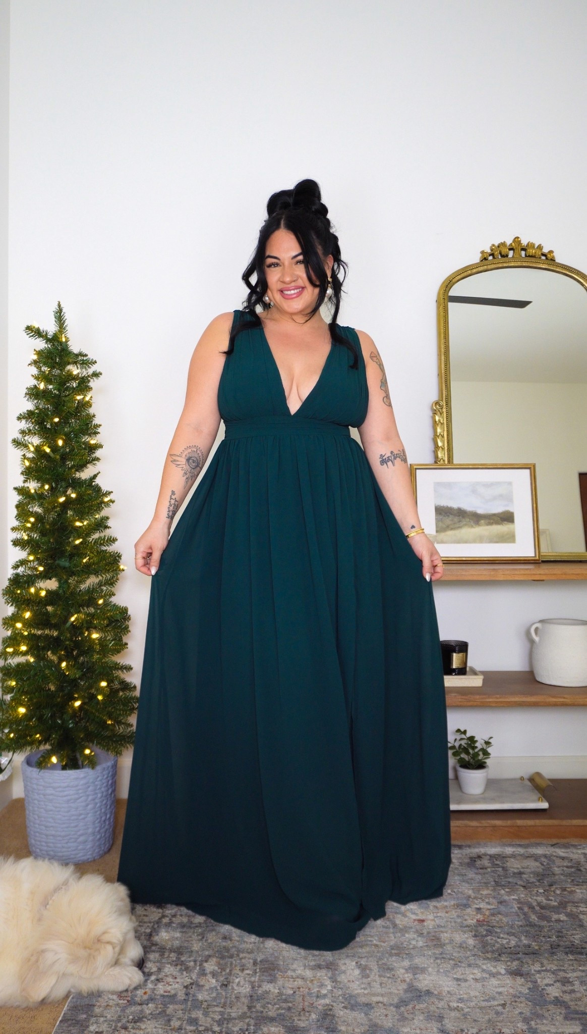 size xl in this lulus dress!! code TORIB20 for a discount 

#LTKHoliday #LTKMidsize #LTKWedding