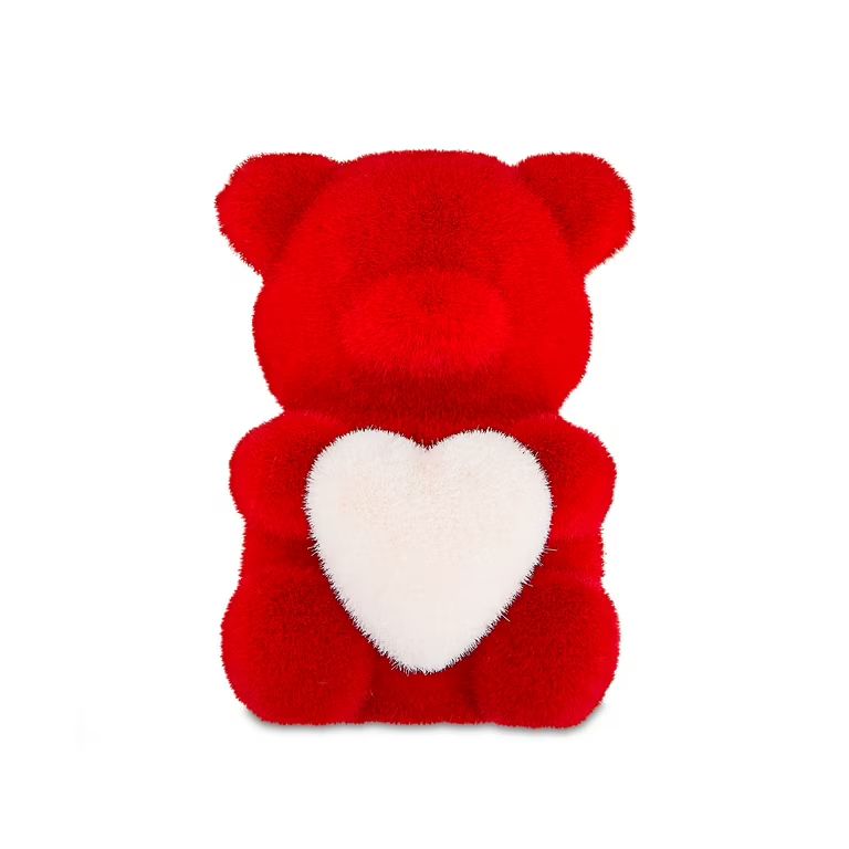 Valentine's Day 4 in Small Flocked Red Bear Decor by Way To Celebrate | Walmart (US)