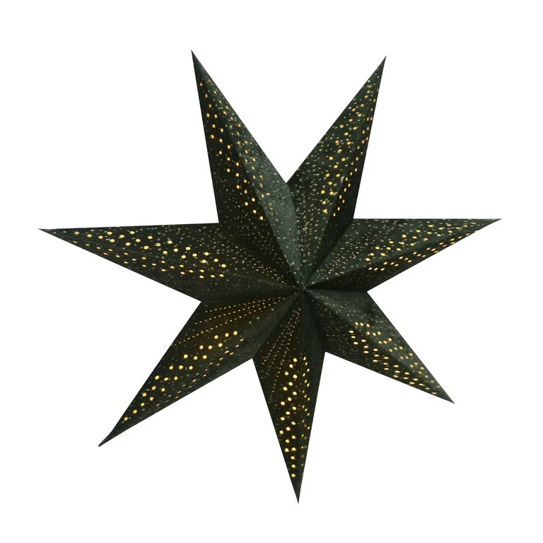 Green Flocked Decorated Star, 17 in, by Holiday Time - Walmart.com | Walmart (US)