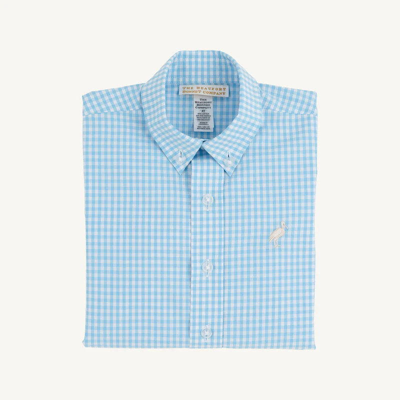Dean's List Dress Shirt - Navy Grove Gingham with Worth Avenue White S | The Beaufort Bonnet Company