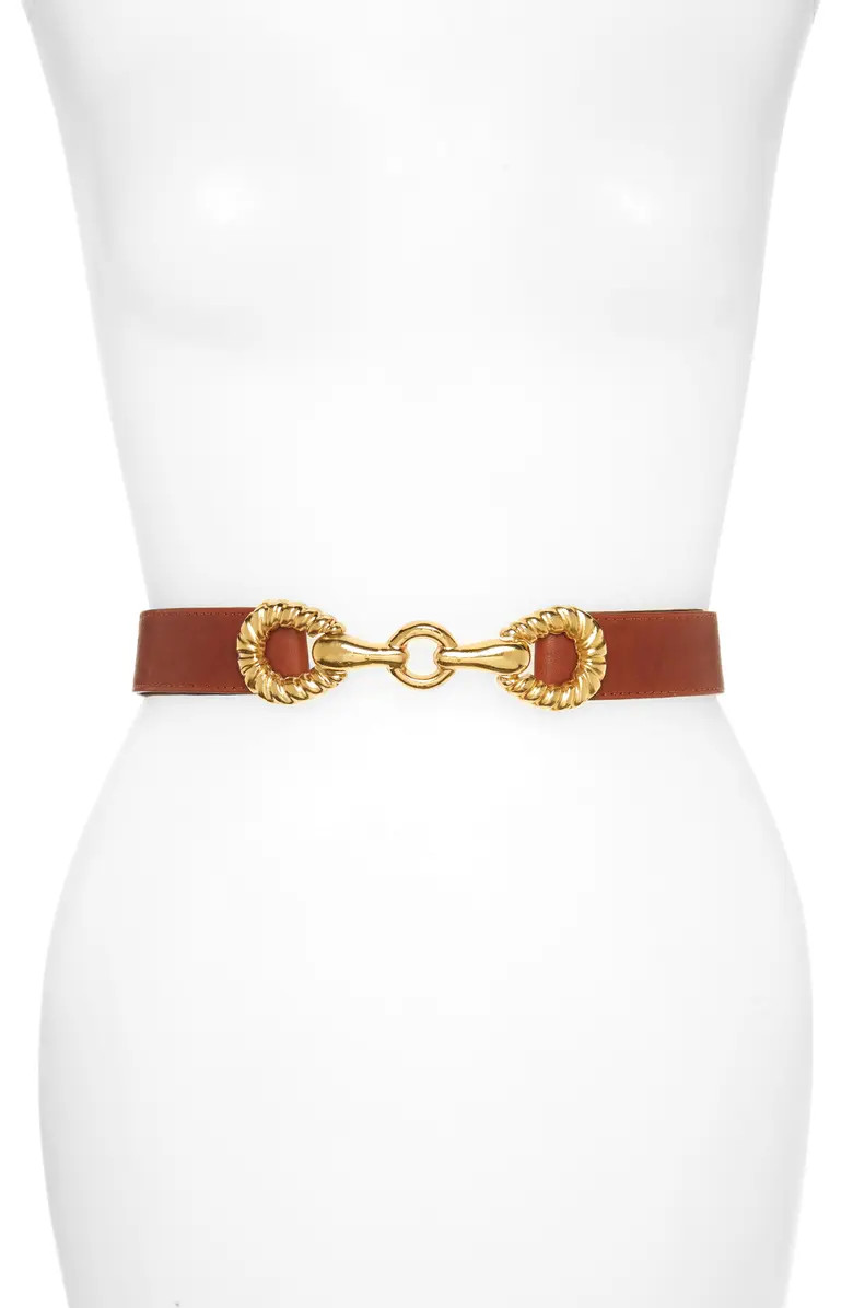 Rider Circle Clasp Leather Belt | Nordstrom