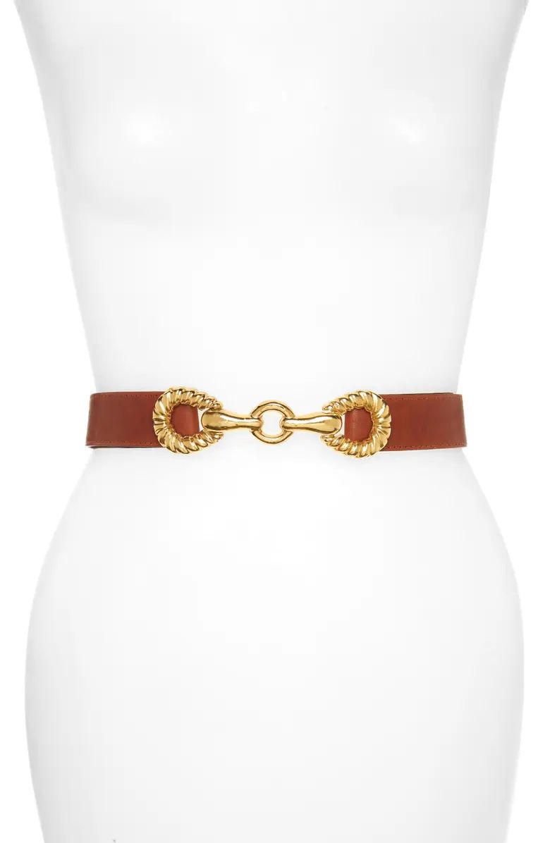 Rider Circle Clasp Leather Belt | Nordstrom