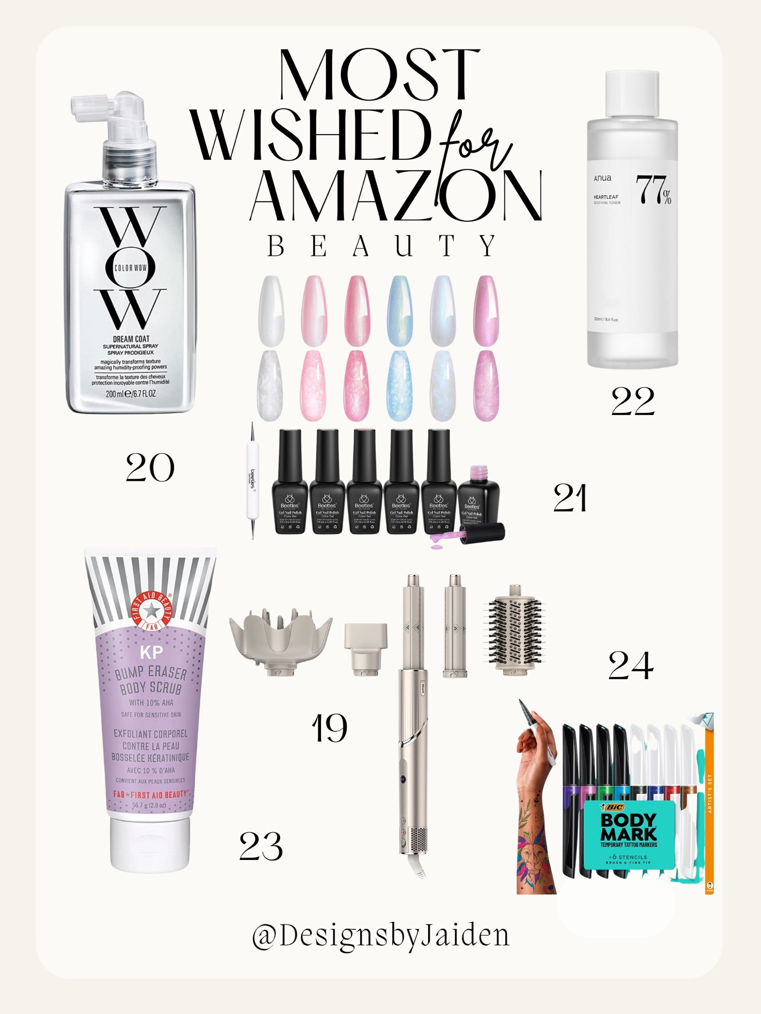 Amazon’s Top 100 Most Wished for Beauty Items ☁️ These are amazing gift ideas for the beauty lover in your life…or yourself 🤪 Click below to shop!! ✨  #LTKfitnesd  

Amazon most wished for, Amazon best sellers, Amazon beauty finds, amazon gift guide, Amazon gift ideas, beauty gifts, makeup routine, back to school makeup routine, school makeup routine,  amazon must haves, Amazon favorites, amazon clothes, jewelry, Christmas gifts, Christmas gifts for her, vacation, travel, that girl, clean girl, must haves, favorites, jewelry must haves, jewelry favorites, necklaces, earrings, gift sets, sets, activewear, gifts for teens, gifts for teen girls, birthday gifts ideas, creative birthday gifts, cute gifts for friends, bff gifts, gifts for best friend, gift, cute gift, bestie gifts, best friend gifts for birthday, jewelry aesthetic, gifts for boyfriend, trendy necklace, trendy accessories, makeup, lip liner, lip stain, lip products, viral, tiktok viral, ulta, ulta gifts, Christmas gifts, Valentine’s Day gifts, stocking stuffers, gifts for her, beauty gifts, makeup routine, makeup tutorial, school makeup, school outfits, work makeup, long lasting makeup, natural makeup, skincare, skincare routine, perfume, travel bag, travel essentials, travel must haves, Christmas, stocking stuffers, beauty stocking stuffers, ulta, amazon finds, living room, bedroom, jeans, fall outfit, Halloween, Black Friday, prime day, amazon prime day, prime day sale, wedding guest, moisturizer, eye cream, makeup bag, skincare favorites, nails, at home nails, gel nails, gel nails at home, nail polish, retinal, air wrap, shark air wrap, wow haircare, haircare, hair routine, hair styling, hair styles

#LTKGiftGuide #LTKSeasonal #LTKHoliday #LTKU #LTKSale #LTKbeauty #LTKSale #LTKsalealert #LTKfindsunder50 #LTKfindsunder100 #LTKHalloween #LTKplussize #LTKparties #LTKparties #LTKwedding #LTKworkwear