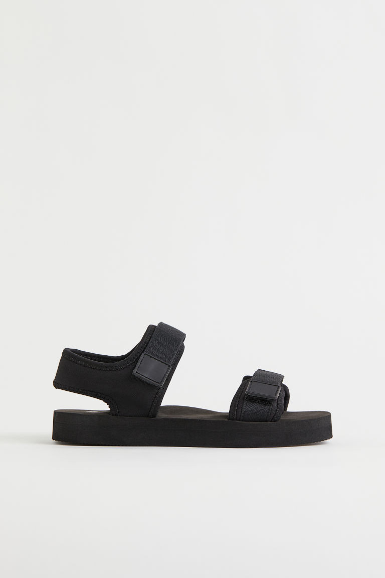 H & M - Scuba-look Sandals - Black | H&M (US + CA)