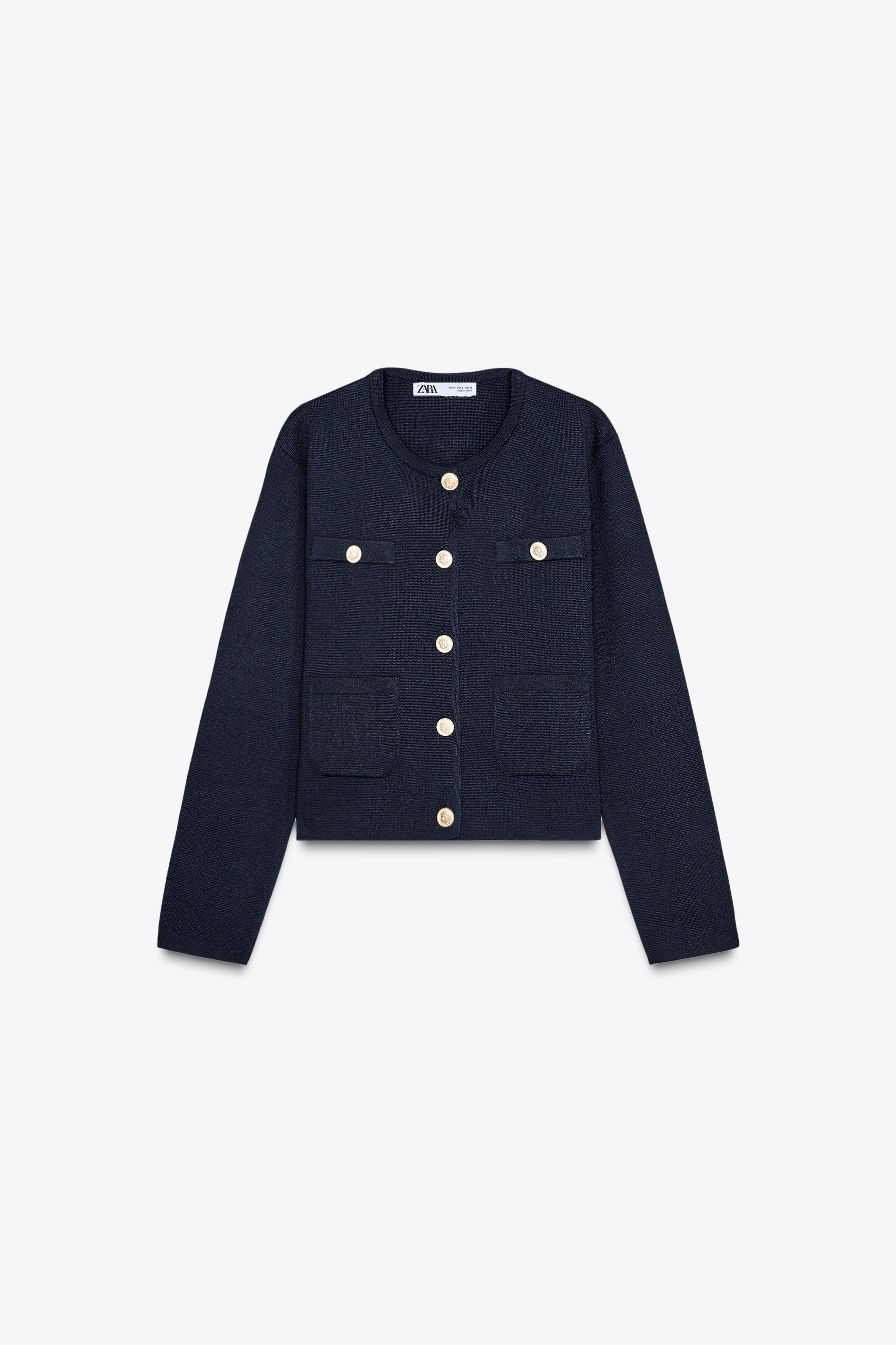 KNIT CARDIGAN WITH GOLDEN BUTTONS | Zara US