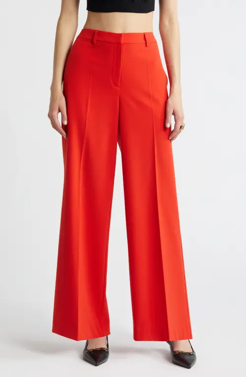Open Edit Wide Leg Pants in Red Fiery at Nordstrom, Size 8 | Nordstrom
