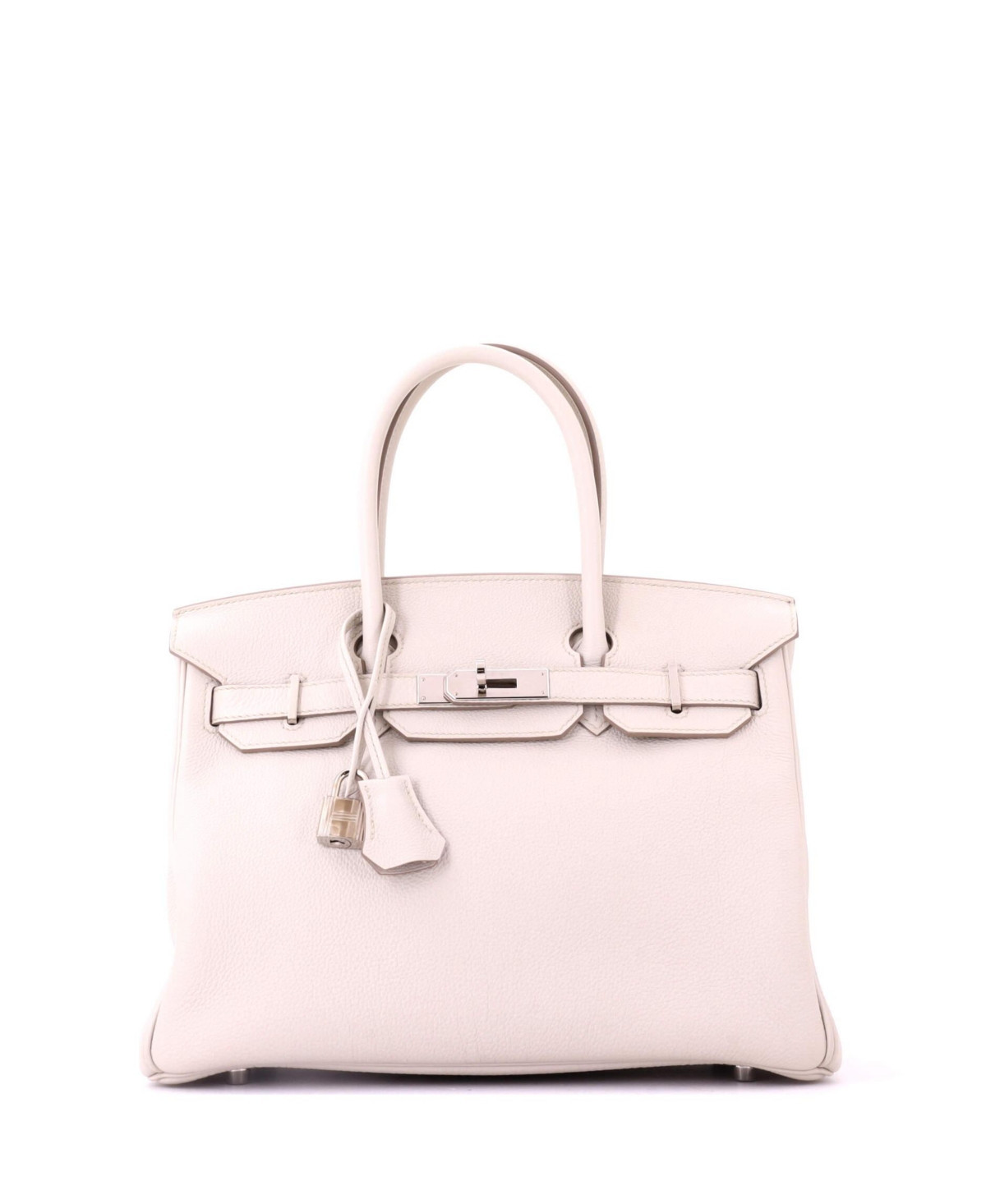Pre-Owned HERMES Birkin 30 Handbag Light Togo with Palladium Hardware - Purple | Macy's