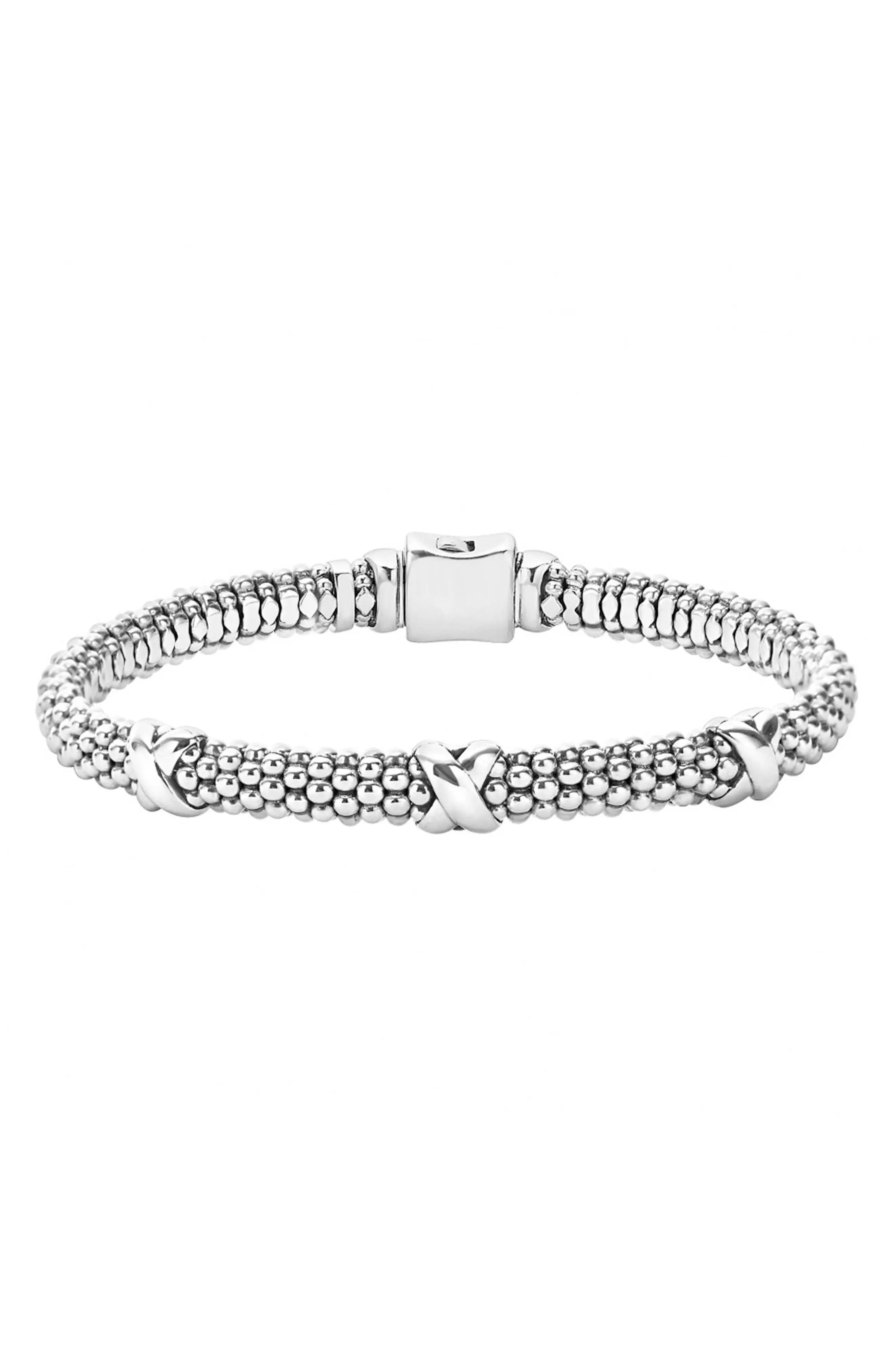Women's Lagos 'Signature Caviar' Mini Oval Rope Bracelet | Nordstrom
