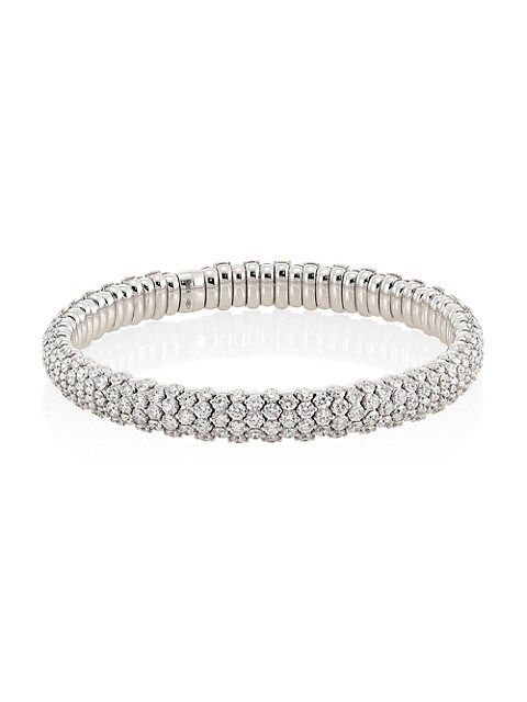 Stretch 18K White Gold & Diamond Bracelet | Saks Fifth Avenue