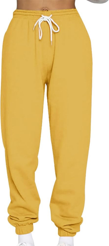Apendorf Sweatpants Women High Waist Baggy Trousers Workout Y2K Preppy Pants Fleece Lined Loose L... | Amazon (US)