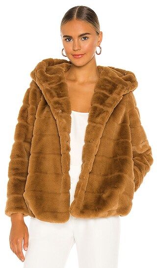 Goldie Faux Fur Jacket in Camel | Revolve Clothing (Global)