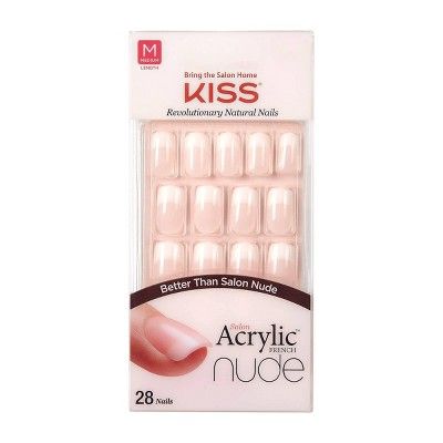 Kiss Salon Acrylic Nude French Manicure - Cashmere - 28ct | Target