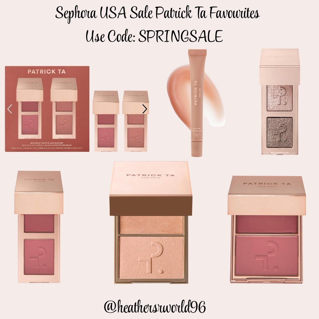 Sephora USA Sale 
Patrick Ta Favourites: Use Code SPRINGSALE 

#sephora #sephorausa #sale #beauty #beautysale #patrickta #blusher #eyeshadow #highlighter  

 #LTKspring #LTKbeauty #LTKsale