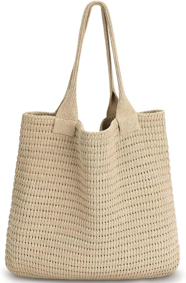 hatisan Crochet Bags for Women Large Tote Bag Aesthetic Handbag Shoulder Bag Hippie Bag Knit Bag | Amazon (US)