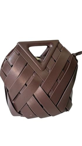The Statement Weave Bag-A Bold Statement in Genuine Leather (Coffee) | Amazon (US)