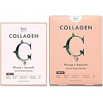 Rael Bamboo Face Sheet Mask - Collagen Facial Mask with Collagen Essence, Hydrating, Moisturizing (C | Amazon (US)