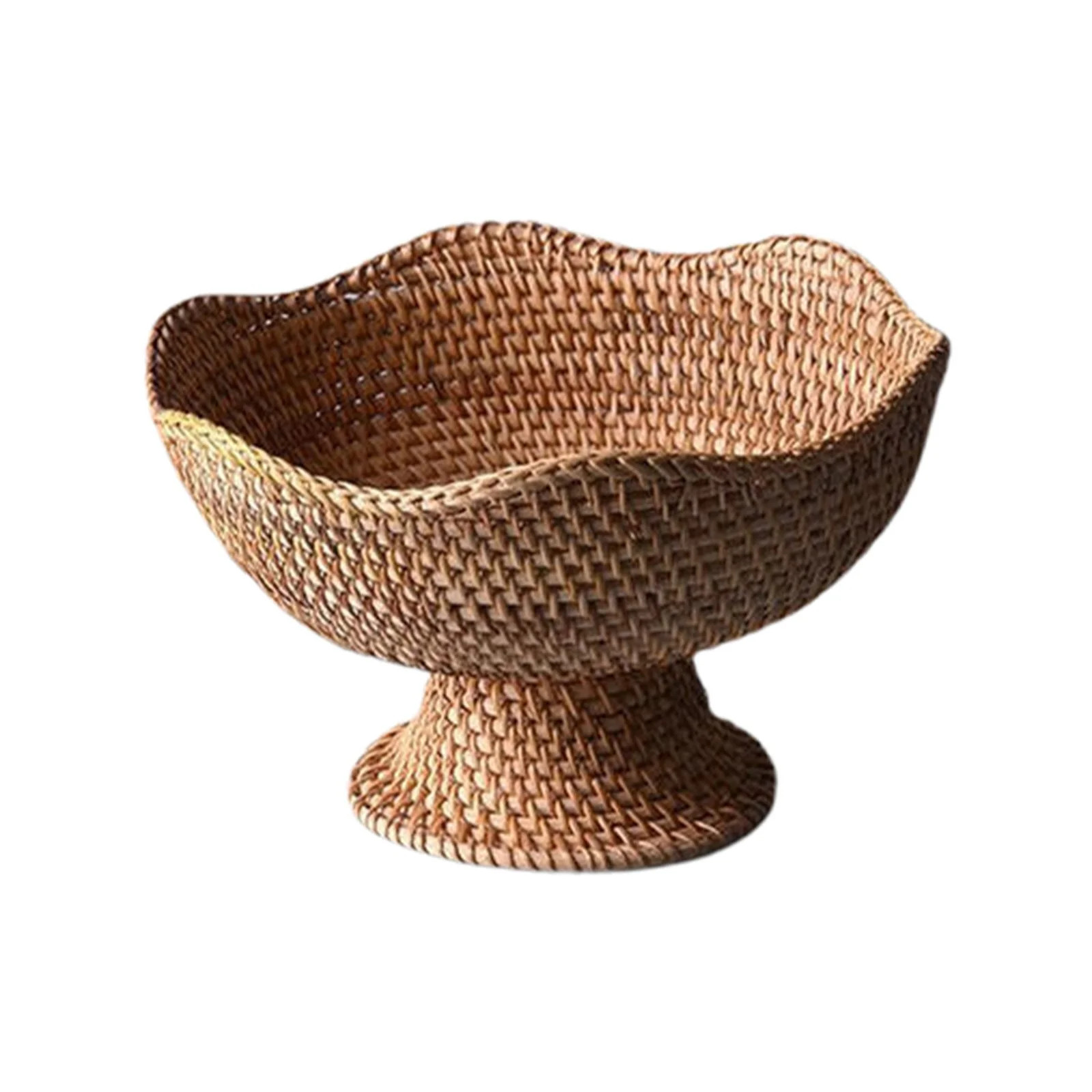ZMMYMZA 1 Pack Rattan Fruit Bowl, Small Round Wicker Basket, Woven Storage Bowls Decorative Kitch... | Walmart (US)