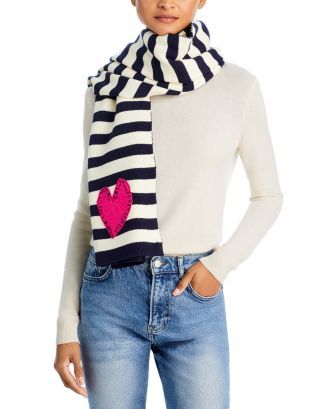 Striped Appliqué Heart Scarf - 100% Exclusive | Bloomingdale's (US)