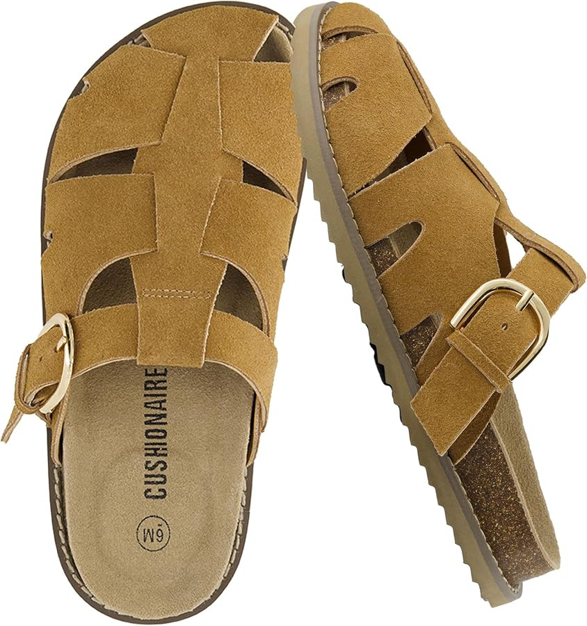 CUSHIONAIRE Benson Women’s Fisherman Clog – Suede Slip-On Sandal with Adjustable Buckle & Con... | Amazon (US)