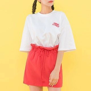 Paperbag-Waist Mini Skirt | YesStyle Global