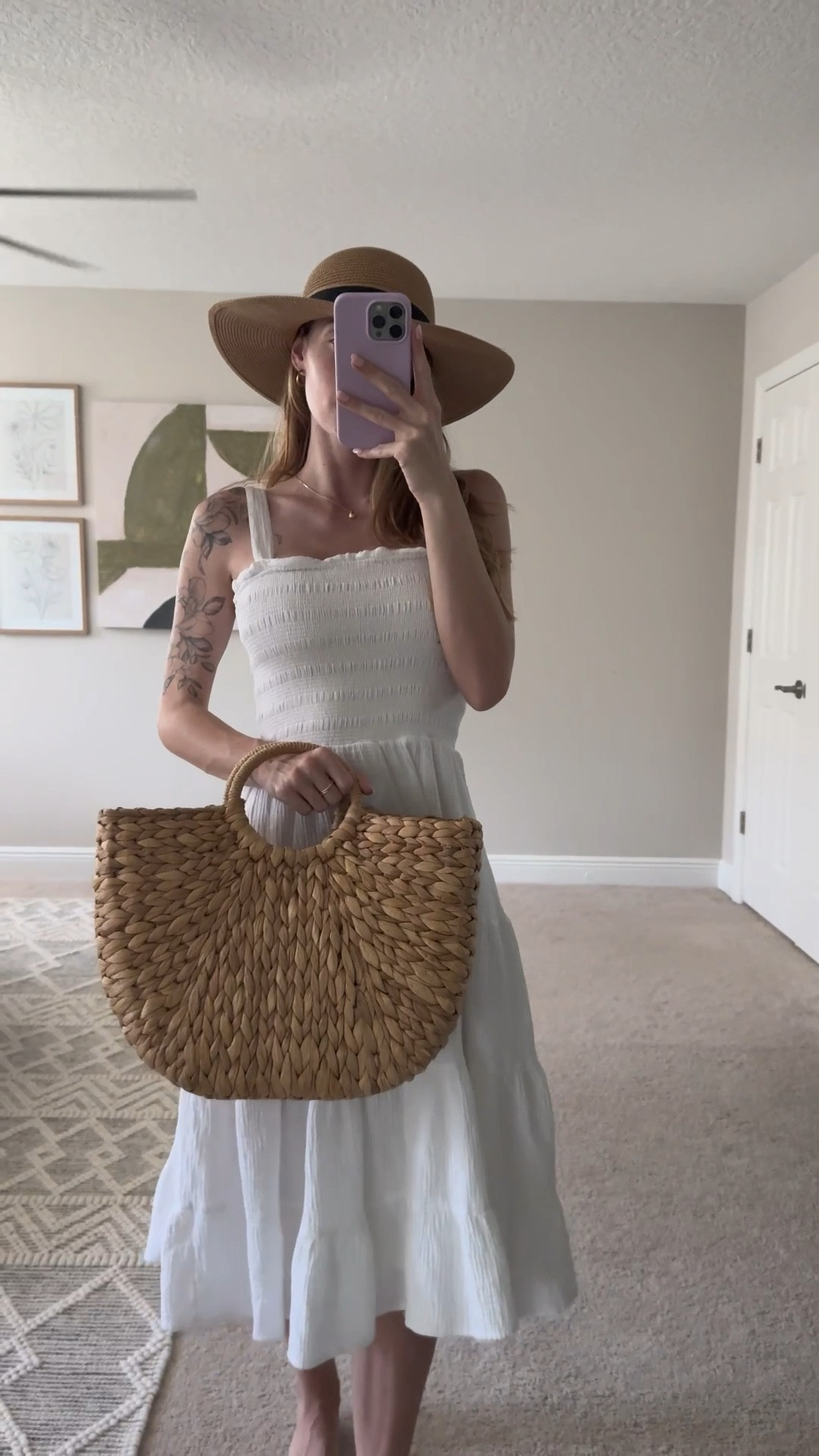 Vacation whites done right 🤍☀️
An easy cotton dress, gold details, and the perfect hat 👒 light, effortless, and made for sun soaked days 🌴Resort ready without even trying. #resortwear #vacationstyle #neutraloutfit #summerlook #effortlessstyle

#LTKFindsUnder50 #LTKSeasonal #LTKItBag