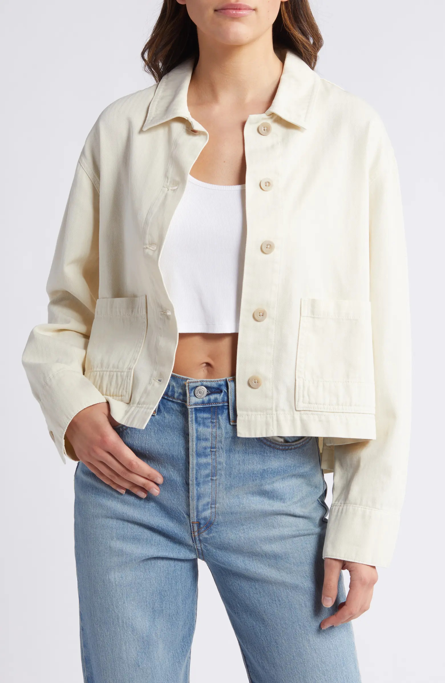 Crop Utility Shacket | Nordstrom
