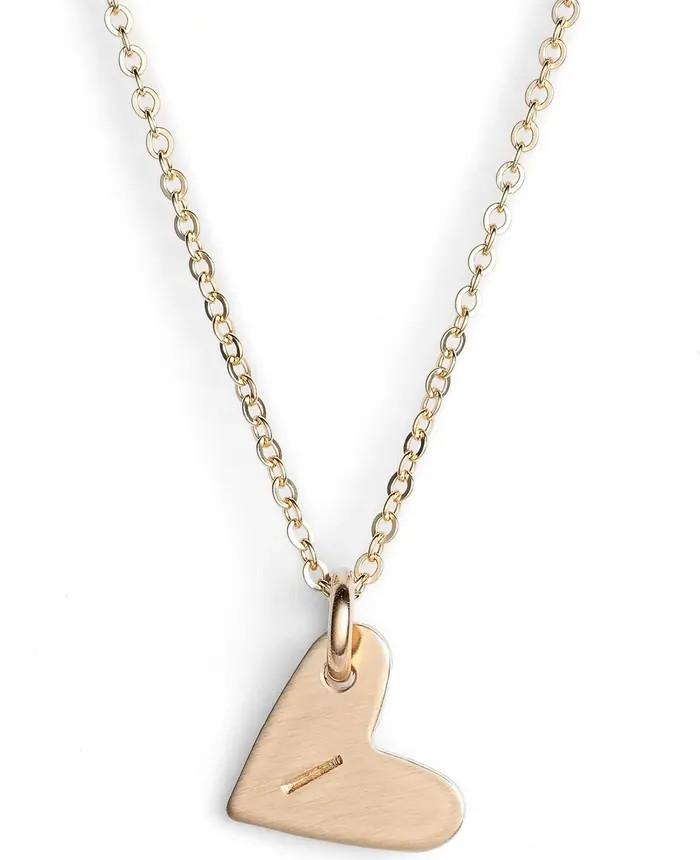 14k-Gold Fill Initial Mini Heart Pendant Necklace | Nordstrom