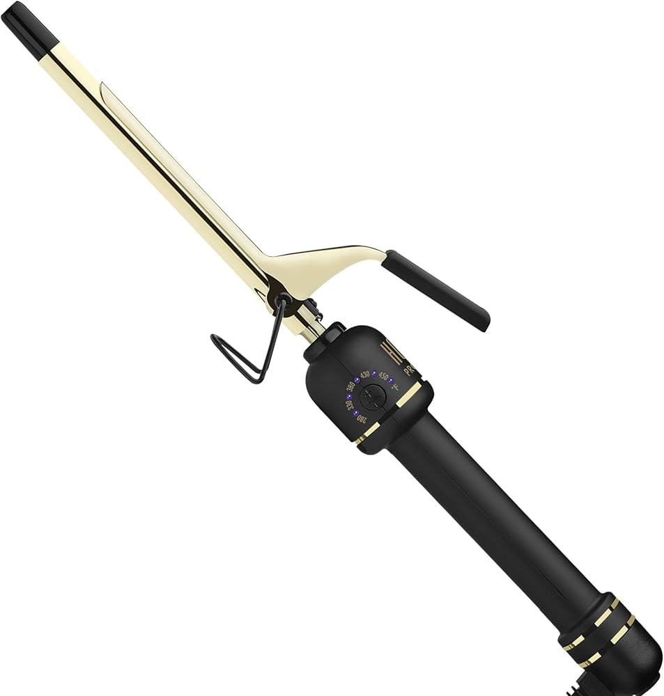 HOT TOOLS New and Improved 24K Gold Professional 1/2" Extended Barrel Curling Iron with Clamp for... | Amazon (US)